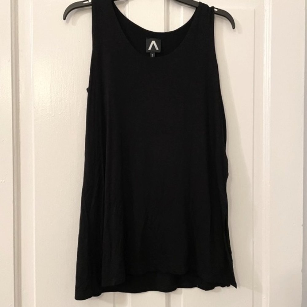 Coa Luxe Black Tank Top Tunic with Layers